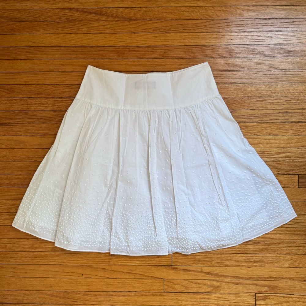 Club Monaco white skirt with dotting